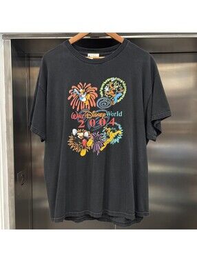 Vintage Men’s 2004 Glittery Walt Disney World T Shirt Sz XL